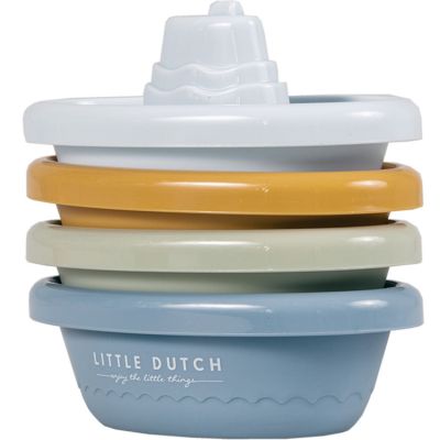 Bateaux de bain à empiler bleu (Little Dutch) - Image 1