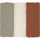 Lot de 3 langes en mousseline Little Forest (60 x 60 cm)