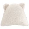 Coussin ours Cream White molletonné Wigiwama Produit 1