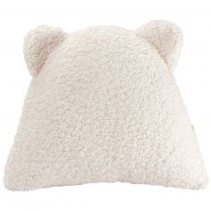 Coussin ours Cream White molletonné - Wigiwama