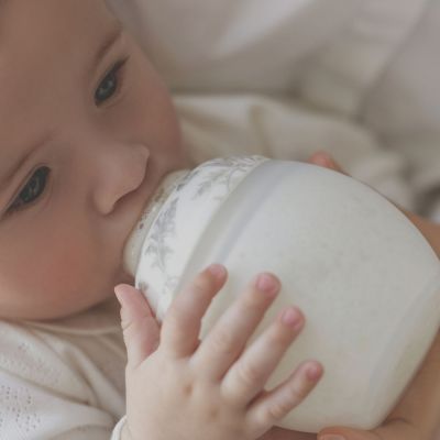 Biberon anti-colique en silicone X Tartine et Chocolat gris (150 ml)