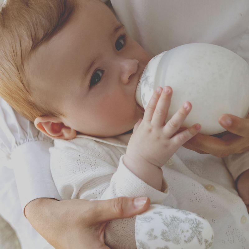 Biberon anti-colique en silicone X Tartine et Chocolat gris (150 ml) Elhée Ambiance 3