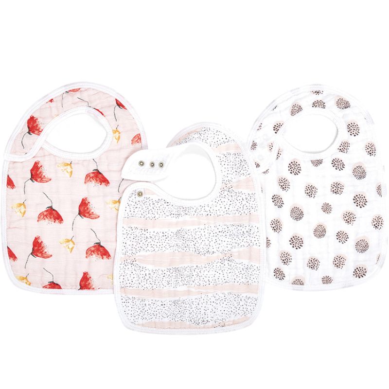 Lot de 3 bavoirs à pression Picked for you aden + anais