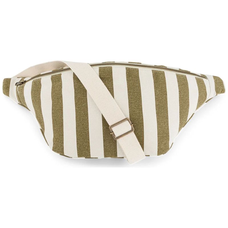 Sac banane rayée Olive-Greige Rose in April Produit 4