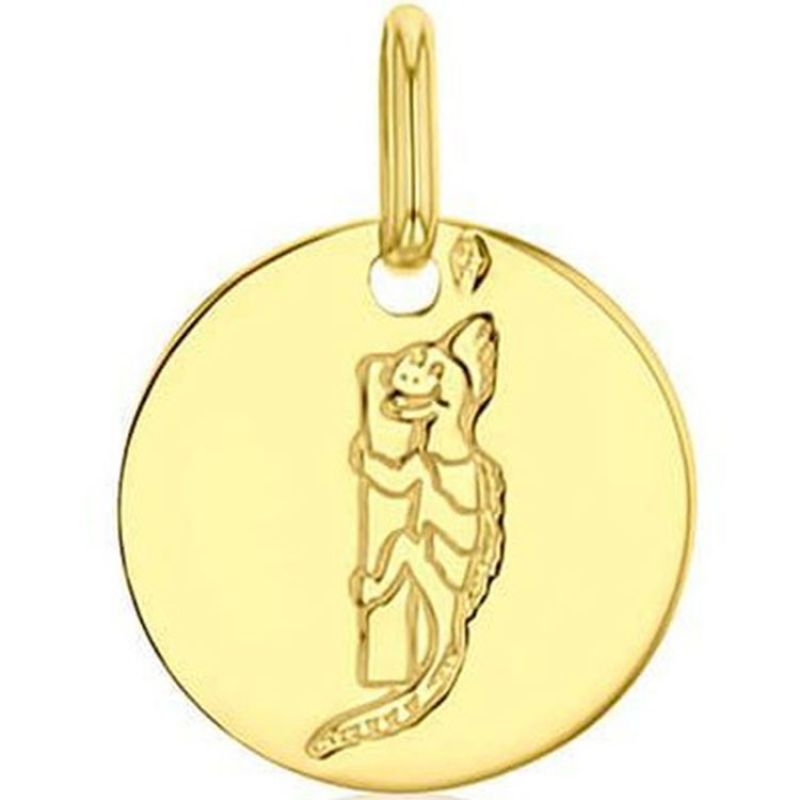 Médaille I comme iguane personnalisable (or jaune 750°) Maison Augis