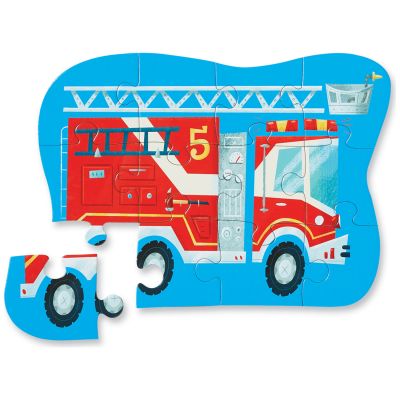 Mini Puzzle Camion de pompier (12 pièces)
