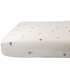 Drap housse en coton bio Petit Plume (80 x 160 cm) - Kadolis