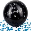 Ballon géant Gender reveal Garçon confettis bleus  par Arty Fêtes Factory