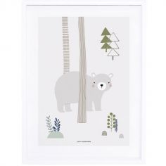 Affiche encadrée ours In the woods (30 x 40 cm)