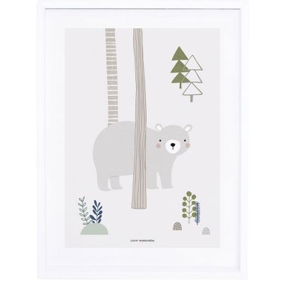 Affiche encadrée ours In the woods (30 x 40 cm)  par Lilipinso