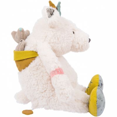 Ours blanc musical Pom Le voyage d'Olga (30 cm) Moulin Roty