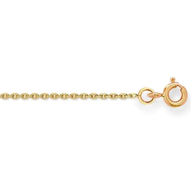 Chaîne maille forçat diamanté 42 cm (or jaune 750°) Berceau magique bijoux