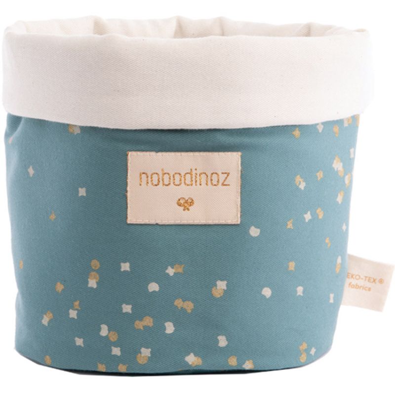 Panier de toilette Panda Gold Confetti vert (20 x 24 cm) Nobodinoz