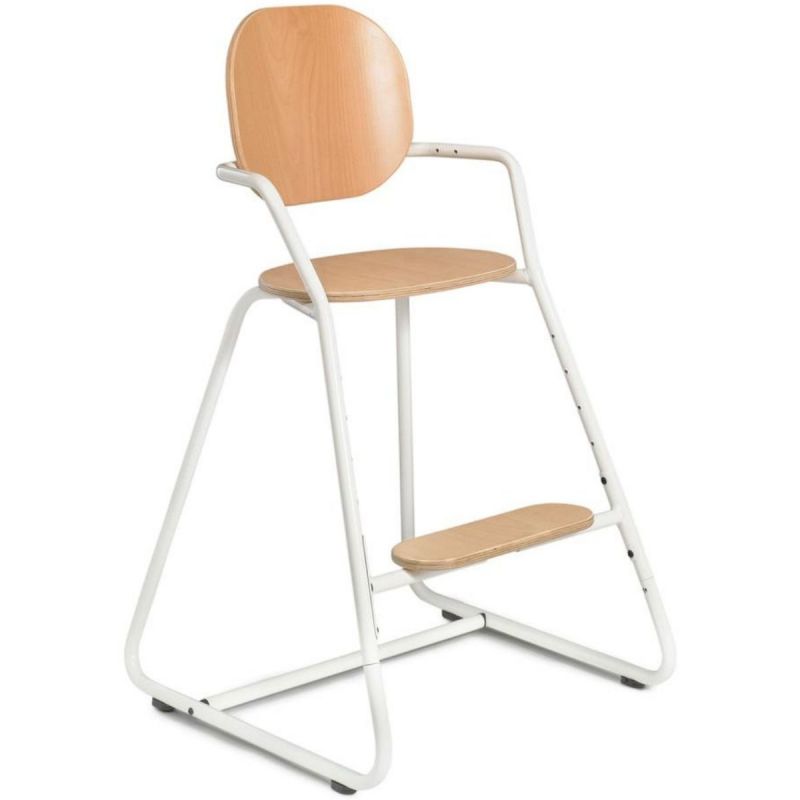 Chaise haute Tibu blanche avec ceinture Charlie Crane