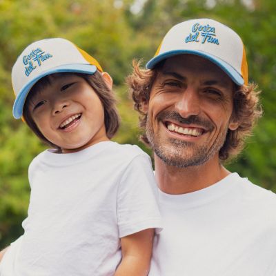 Casquette enfant trucker Costa del Fun bleu et jaune (7-12 ans)