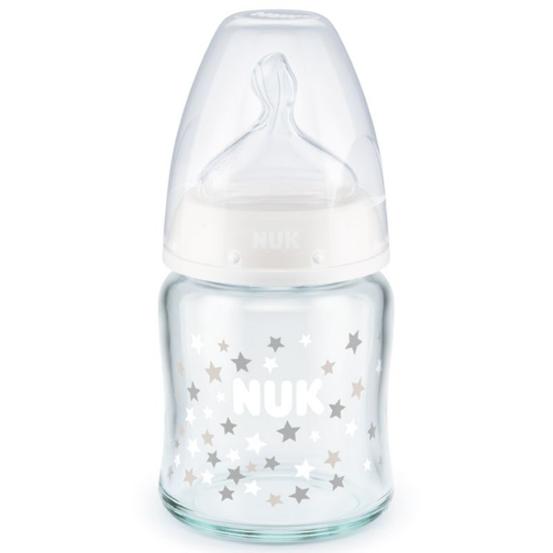 Biberon en verre blanc (120 ml) NUK