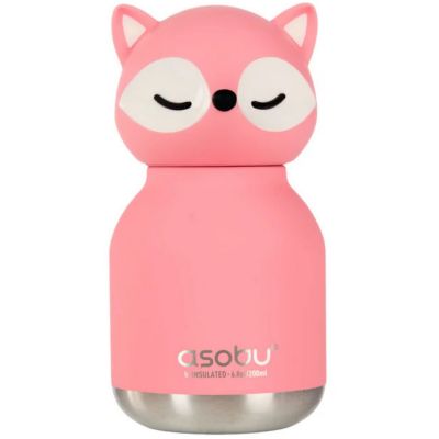 Mini gourde isotherme Bestie Renard rose (200 ml) Asobu