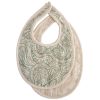Lot de 2 bavoirs en mousseline Green Paisley-Fog Mushie Produit 1