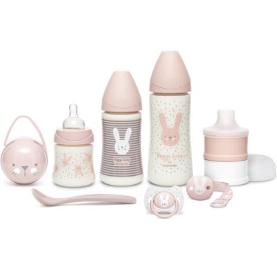 Coffret cadeau de naissance Welcome Baby lapin rose  par Suavinex