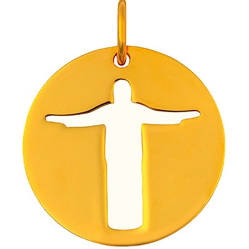 Mini bijou Christ de Rio sur cordon (or jaune 18 carats) Maison La Couronne