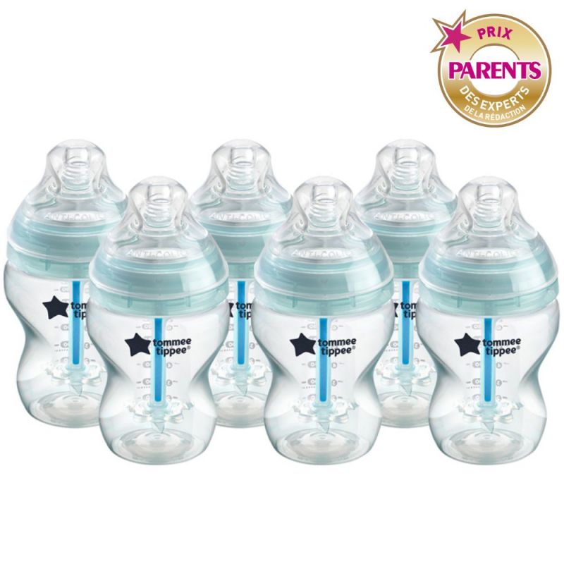Lot de 6 biberons anti colique 260 ml Tommee Tippee