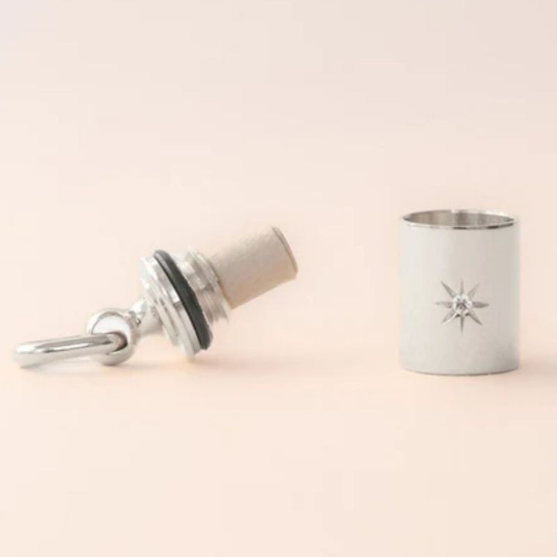 Pendentif Mon Petit Secret étoilé personnalisable (argent rhodié) Mon Petit Poids Produit 1