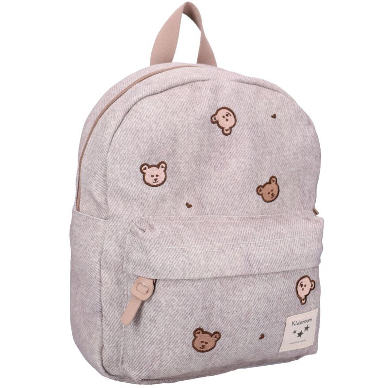 Sac à dos enfant Blossom et Bows Oursons gris denim (31x26 cm) Kidzroom Produit 1