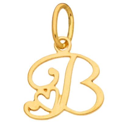 Pendentif initiale B (or jaune 750°)  par Berceau magique bijoux