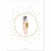 Affiche plume rose Flamingo by Lucie Bellion (30 x 40 cm) - Lilipinso