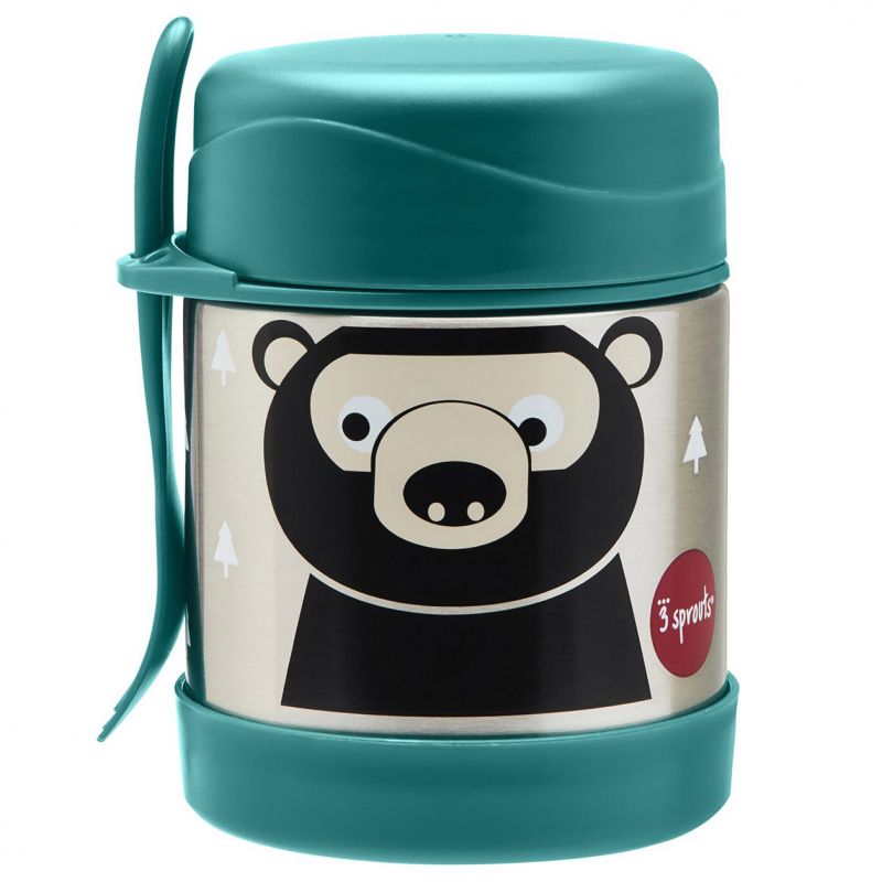 Thermos alimentaire avec fourchette Ours (350 ml) 3 sprouts