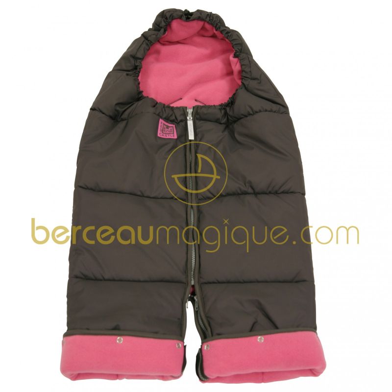 Combizip marron glacé et fuchsia (taille 1) Red Castle