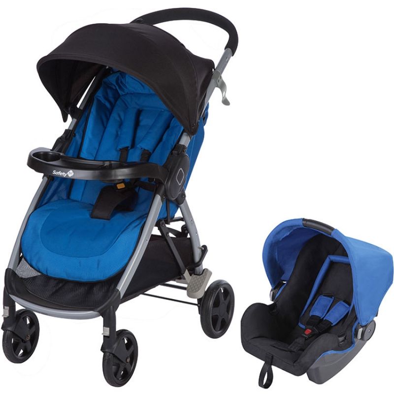 Pack duo poussette + cosy bleu Step & Go Baleine blue Safety 1st