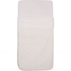 Drap de berceau en coton Slub Ivory (75 x 100 cm) - Jollein