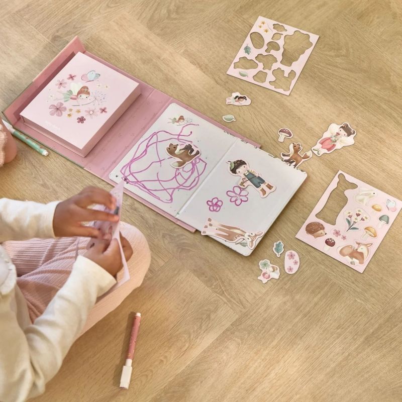 Livre de dessin magnétique Rosa Fairy Garden Little Dutch Ambiance 6