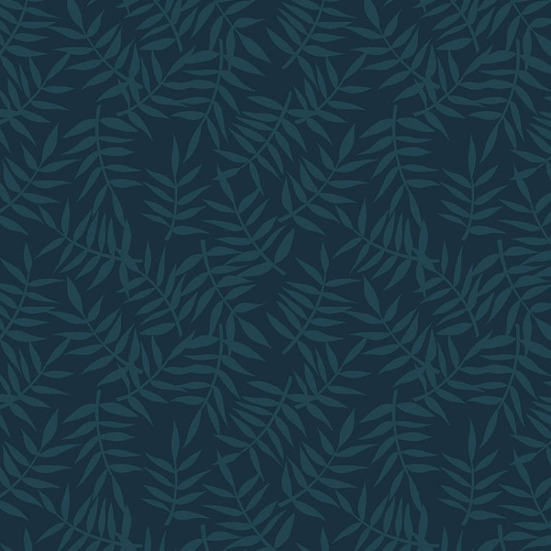 Papier peint motif feuillage bleu sombre (10 m) Lilipinso
