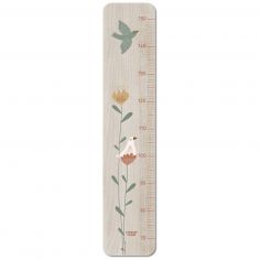 Toise en bois Lili Rose Grandes Fleurs - Charlie et Suzie