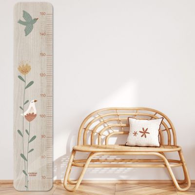 Toise en bois Lili Rose Grandes Fleurs