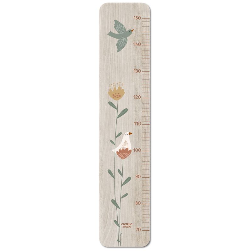 Toise en bois Lili Rose Grandes Fleurs Charlie et Suzie Produit 1