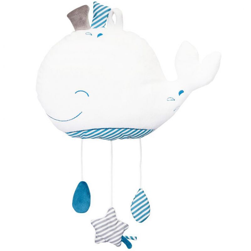 Mobile en peluche Blue baleine (32 cm) Sauthon