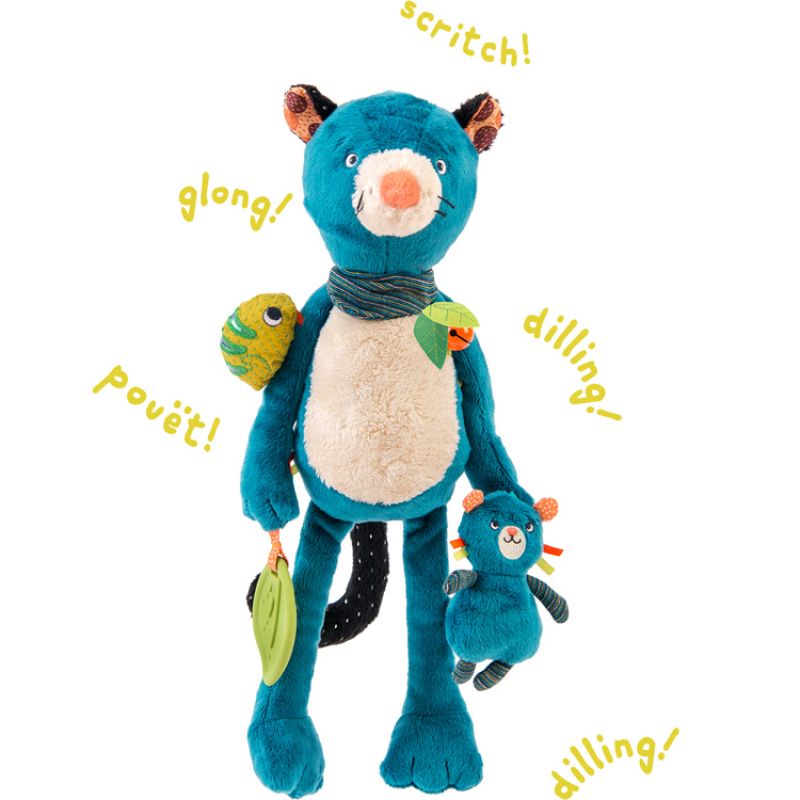 Peluche d'activités Zimba la panthère Dans la Jungle Moulin Roty