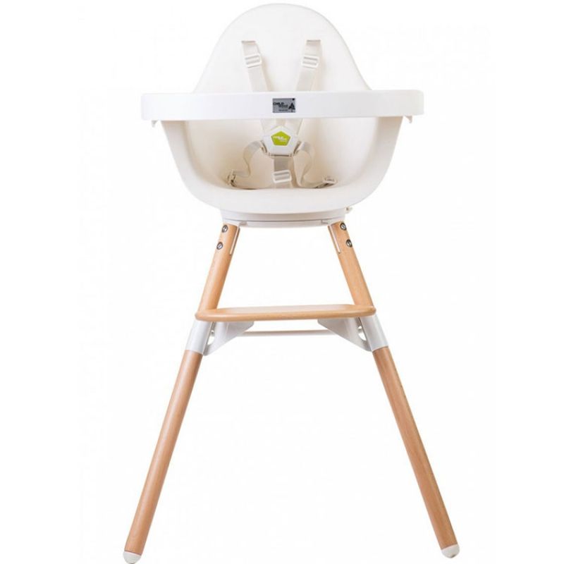 Chaise haute Evolu One.80° naturel et blanc Childhome