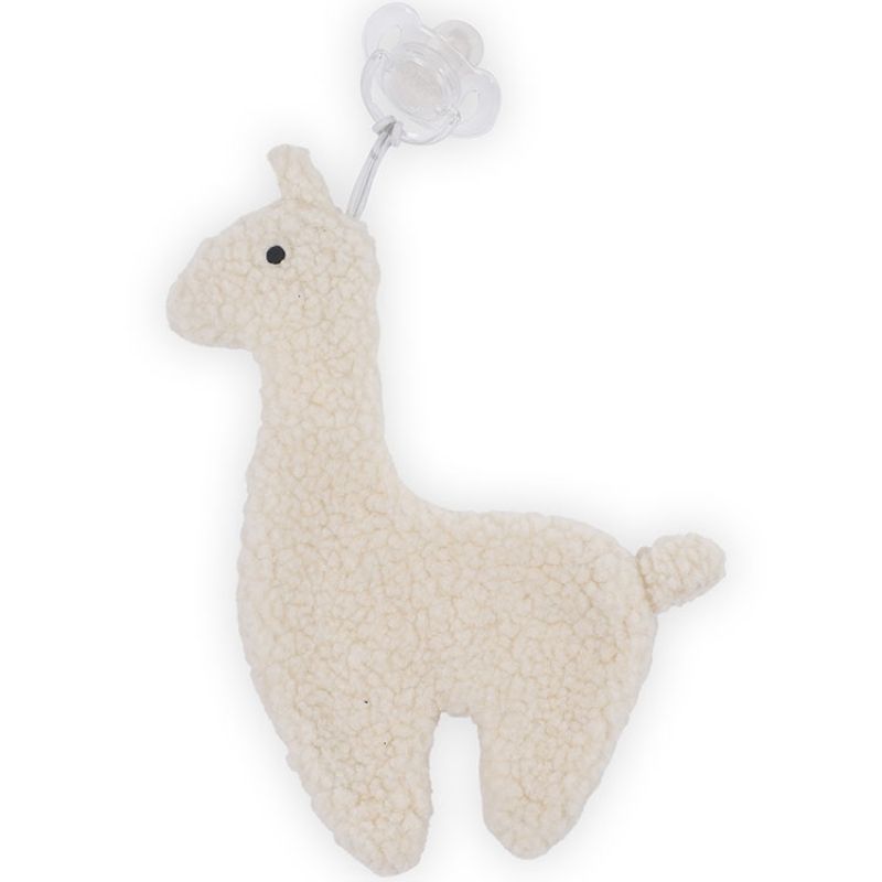 Doudou attache sucette Lama blanc Jollein Produit 1 grande taille