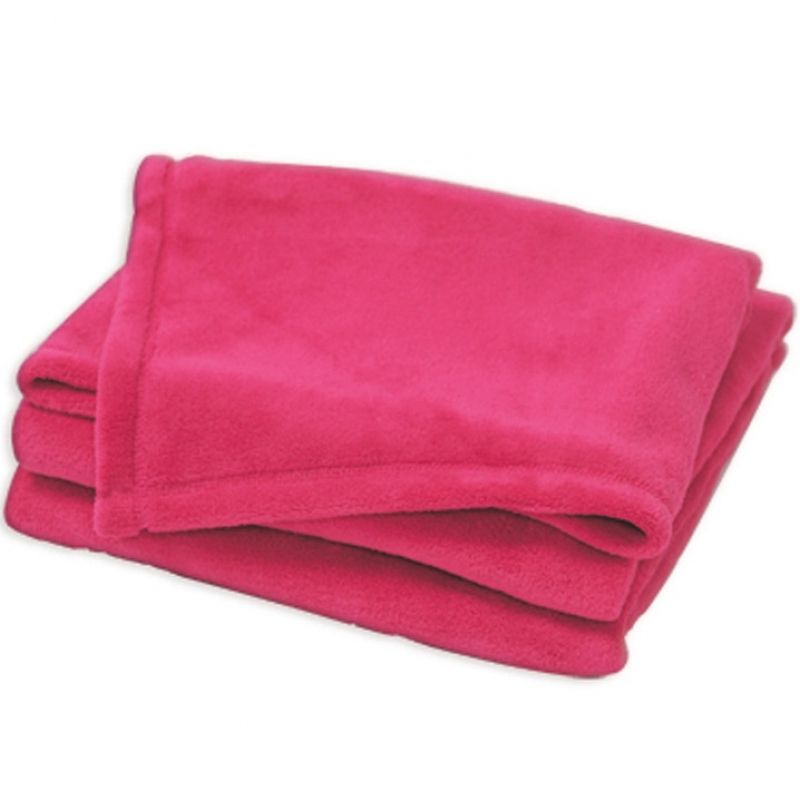 Couverture microfibre Microlon fuchsia Doux Nid (75 x 100 cm) Domiva
