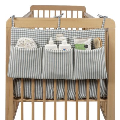 Organisateur de lit Praliné Vichy Rayures Matcha Walking Mum