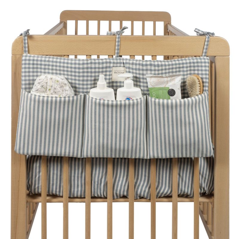 Organisateur de lit Praliné Vichy Rayures Matcha Walking Mum Produit 1