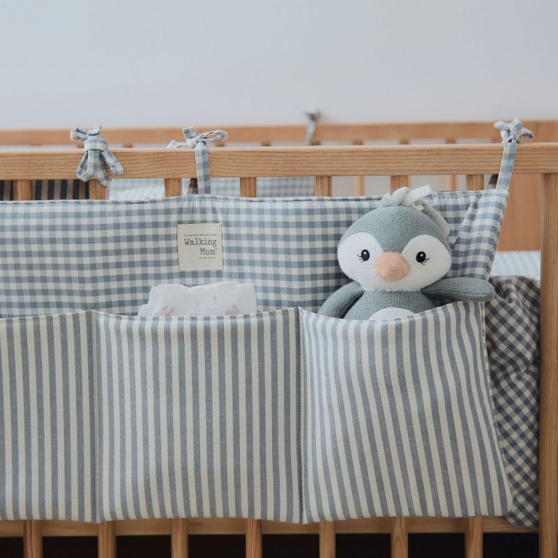 Organisateur de lit Praliné Vichy Rayures Matcha Walking Mum Ambiance 3