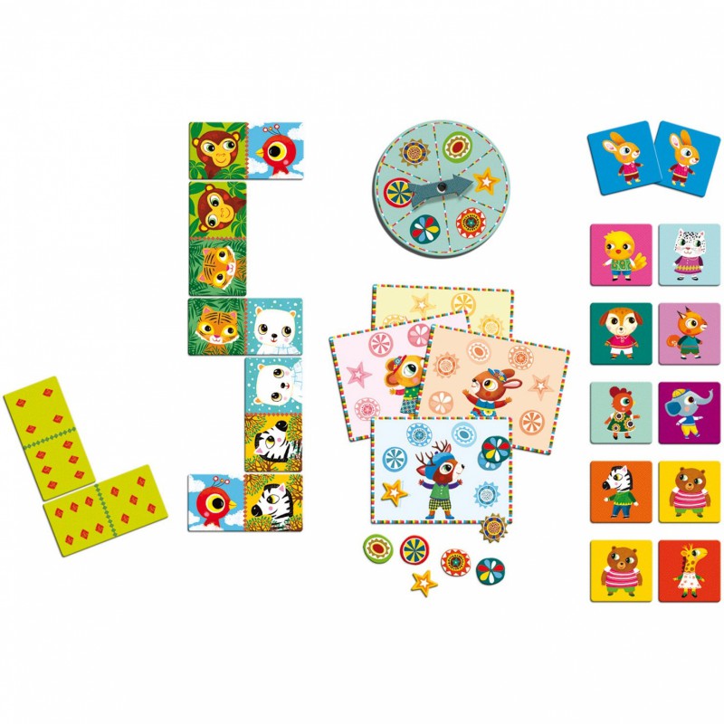 Bingo Memo Domino Ptits copains Djeco