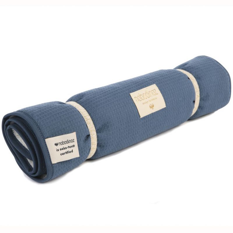 Tapis à langer Nomad Nid d'abeille Night blue (35 x 60 cm) Nobodinoz