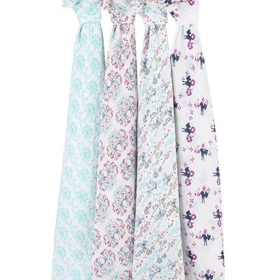 Lot de 4 maxi langes classiques Bambi (120 x 120 cm) aden + anais