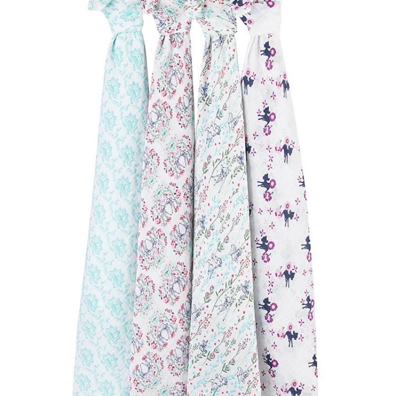 Lot de 4 maxi langes classiques Bambi (120 x 120 cm) aden + anais